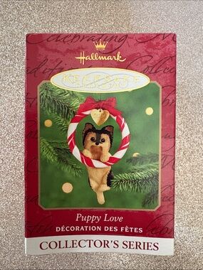 Hallmark Keepsake Puppy Love Ornament - Red, White, Green, Gold